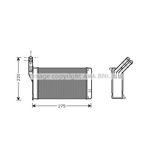 Слика на Ладник за парно AVA QUALITY COOLING CN6082 за Citroen Xantia Break X1 1.8 i - 101 коњи бензин