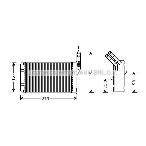 Слика на Ладник за парно AVA QUALITY COOLING CN6150 за Citroen Xantia Break X1 1.8 i - 101 коњи бензин