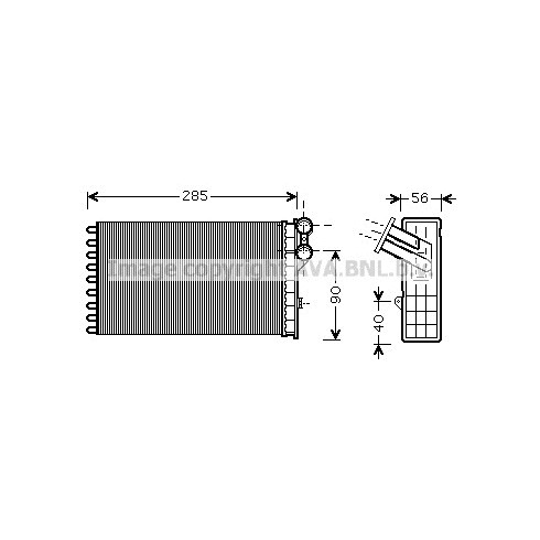 Слика на Ладник за парно AVA QUALITY COOLING CNA6239 за Peugeot 307 Estate (3E) 2.0 16V - 140 коњи бензин