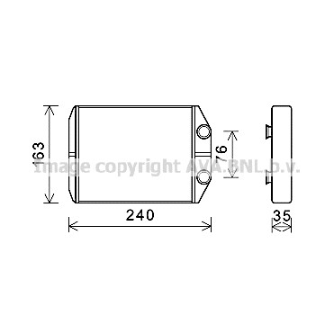 Слика на Ладник за парно AVA QUALITY COOLING DAA6014 за Dacia Dokker Express 1.5 dCi - 90 коњи дизел