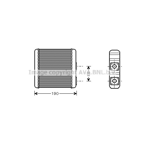 Слика на Ладник за парно AVA QUALITY COOLING DN6139 за Nissan Sunny Saloon (N14) 1.6 i 16V 4WD - 90 коњи бензин