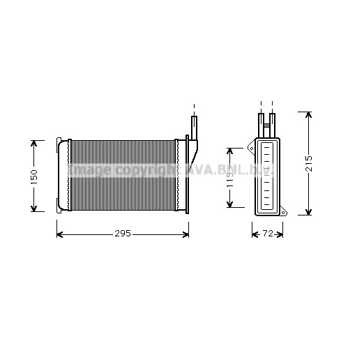 Слика на Ладник за парно AVA QUALITY COOLING FD6098 за Ford Granada MK 3 Estate (gge) 2.9 i 4x4 - 145 коњи бензин