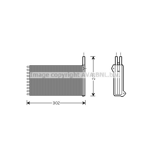 Слика на Ладник за парно AVA QUALITY COOLING FD6154 за Ford Escort 6 (gal) RS 2000 - 150 коњи бензин