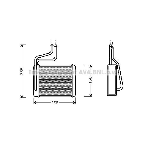 Слика на Ладник за парно AVA QUALITY COOLING FD6286 за Ford Mondeo 2 Clipper (BNP) 2.5 ST 200 - 205 коњи бензин