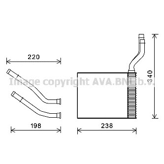 Слика на Ладник за парно AVA QUALITY COOLING FD6464 за Ford Mondeo 4 1.6 Ti - 120 коњи бензин