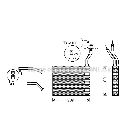 Слика на Ладник за парно AVA QUALITY COOLING FDA6364 за Ford Focus 2 (da) 1.6 LPG - 115 коњи Бензин/Автогаз (LPG)