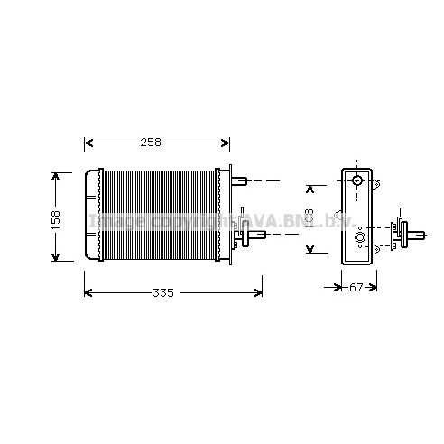 Слика на Ладник за парно AVA QUALITY COOLING FT6084 за Fiat Regata 138 90 i.e. 1.6 - 90 коњи бензин