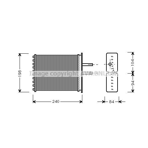 Слика на Ладник за парно AVA QUALITY COOLING FT6193 за Fiat Punto 176 55 1.1 - 54 коњи бензин