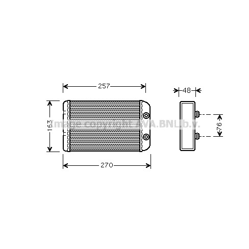 Слика на Ладник за парно AVA QUALITY COOLING FTA6254 за Fiat Bravo 198 1.4 T-Jet - 120 коњи бензин