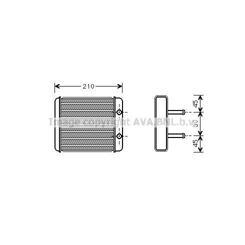 Слика на Ладник за парно AVA QUALITY COOLING KA6008 за Kia Carnival 2 (GQ) 2.9 CRDi - 144 коњи дизел