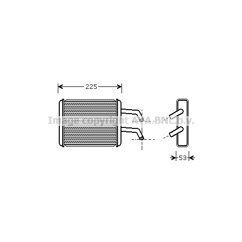 Слика на Ладник за парно AVA QUALITY COOLING KA6109 за Kia Pregio BOX (TB) 2.7 D - 82 коњи дизел