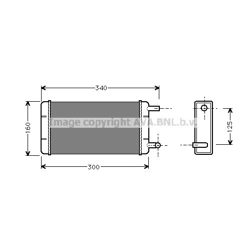 Слика на Ладник за парно AVA QUALITY COOLING MS6108 за Mercedes T1 Platform 410 (611.017, 611.018) - 95 коњи бензин