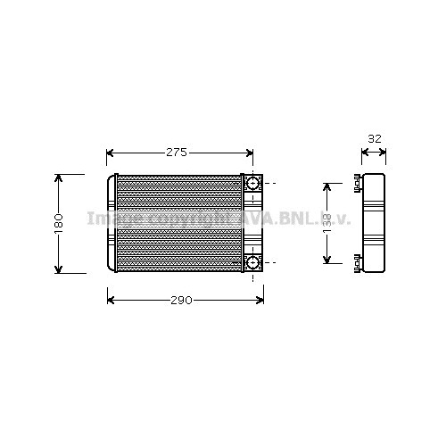 Слика на Ладник за парно AVA QUALITY COOLING MSA6312 за Mercedes C-class Sports Coupe (CL203) C 30 CDI AMG (203.718) - 231 коњи дизел