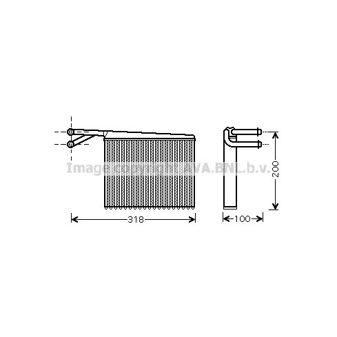 Слика на Ладник за парно AVA QUALITY COOLING MSA6372 за Mercedes Sprinter 2-t Platform (901,902) 211 CDI - 109 коњи дизел