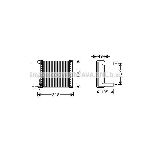 Слика на Ладник за парно AVA QUALITY COOLING MSA6385 за Mercedes Sprinter 2-t Platform (901,902) 211 CDI - 109 коњи дизел