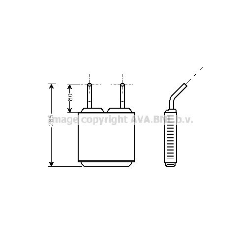 Слика на Ладник за парно AVA QUALITY COOLING OL6115 за Opel Kadett E Box 1.6 D - 54 коњи дизел