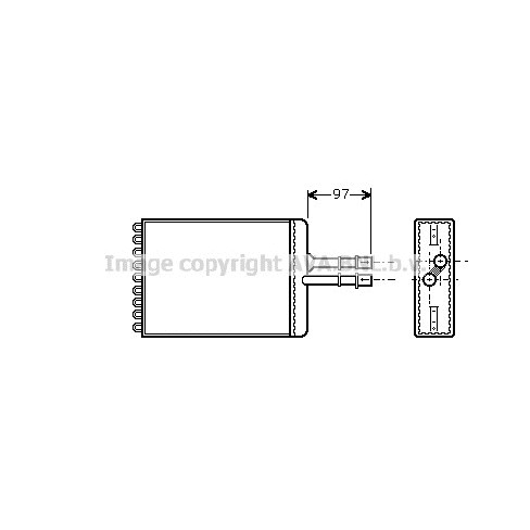 Слика на Ладник за парно AVA QUALITY COOLING OL6216 за Opel Vectra B 1.8 i 16V - 125 коњи бензин