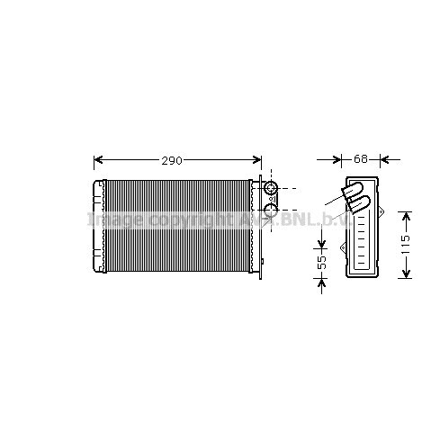 Слика на Ладник за парно AVA QUALITY COOLING PE6100 за Peugeot 406 Saloon 1.9 D - 75 коњи дизел