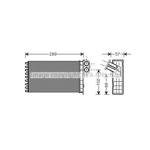 Слика на Ладник за парно AVA QUALITY COOLING PEA6226 за Peugeot 307 SW (3H) 2.0 HDI 90 - 90 коњи дизел