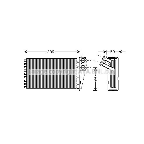 Слика на Ладник за парно AVA QUALITY COOLING PEA6227 за Peugeot 307 Estate (3E) 1.4 - 75 коњи бензин