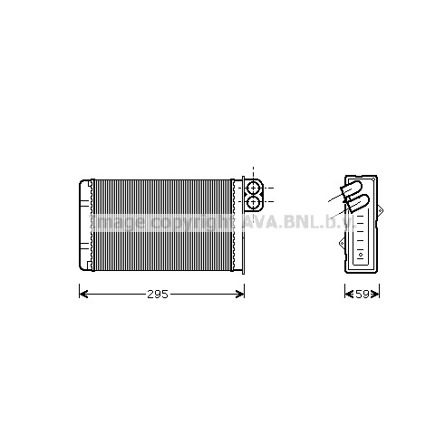 Слика на Ладник за парно AVA QUALITY COOLING PEA6240 за Peugeot 406 Saloon 1.8 16V - 116 коњи бензин