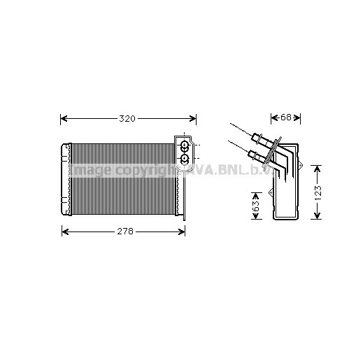 Слика на Ладник за парно AVA QUALITY COOLING RT6048 за Renault 19 Hatchback 1.2 - 54 коњи бензин