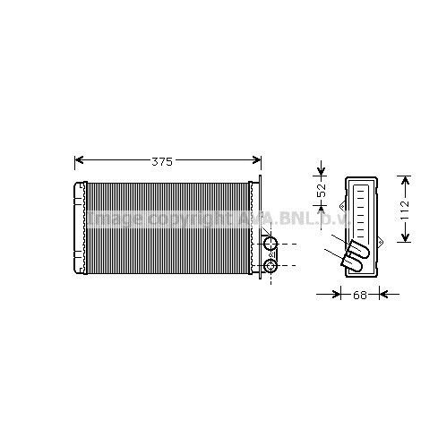 Слика на Ладник за парно AVA QUALITY COOLING RT6226 за Renault Master 2 Bus (JD,ND) 2.5 D - 80 коњи дизел