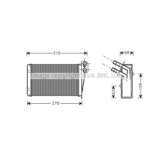 Слика на Ладник за парно AVA QUALITY COOLING RT6228 за Renault Clio 2 1.0 - 71 коњи бензин