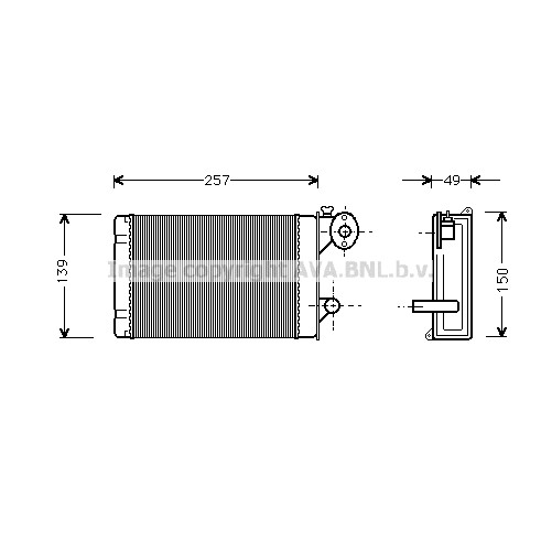 Слика на Ладник за парно AVA QUALITY COOLING VN6062 за VW Transporter T3 Box 2.1 i - 92 коњи бензин