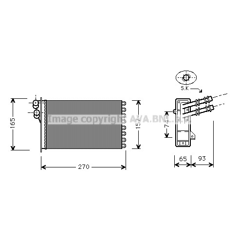 Слика на Ладник за парно AVA QUALITY COOLING VN6173 за Audi A3 (8L1) S3 - 224 коњи бензин