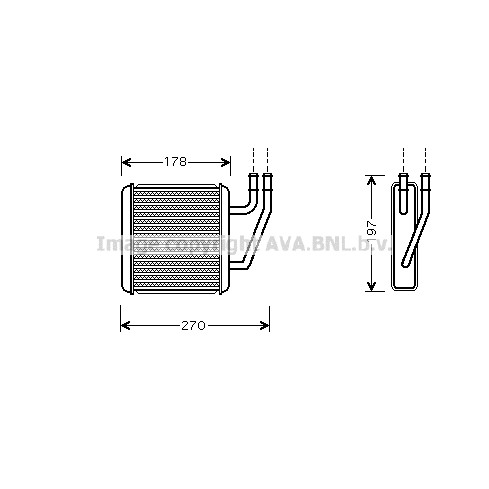 Слика на Ладник за парно AVA QUALITY COOLING VN6203 за VW Sharan (7m) 1.9 TDI 4motion - 115 коњи дизел