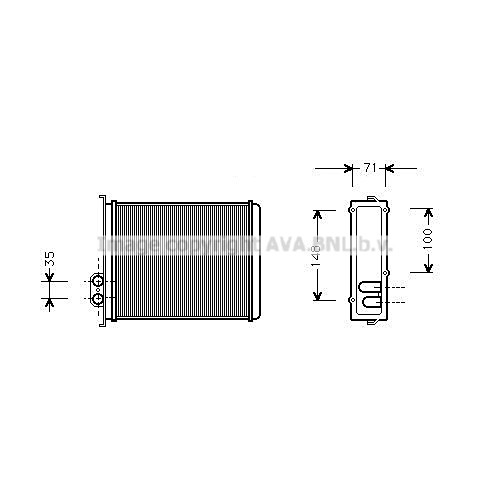 Слика на Ладник за парно AVA QUALITY COOLING VOA6085 за Volvo S70 Saloon (P80) 2.0 - 143 коњи бензин