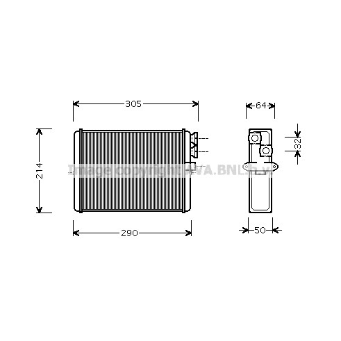 Слика на Ладник за парно AVA QUALITY COOLING VOA6110 за Volvo V70 Estate 2 (P80) 2.4 AWD - 165 коњи бензин