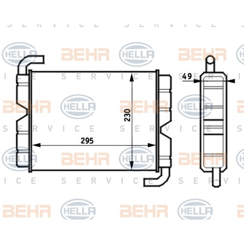 Слика на Ладник за парно BEHR HELLA SERVICE 8FH 351 024-381 за камион Scania 2 Series 112 H/280 - 280 коњи дизел