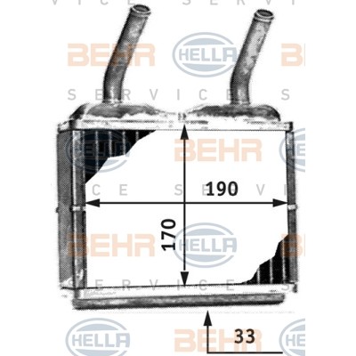 Слика на Ладник за парно BEHR HELLA SERVICE 8FH 351 311-781 за Opel Kadett E Box 1.3 N - 60 коњи бензин