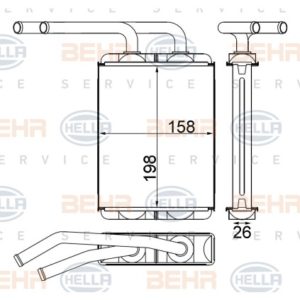 Слика на Ладник за парно BEHR HELLA SERVICE 8FH 351 313-324