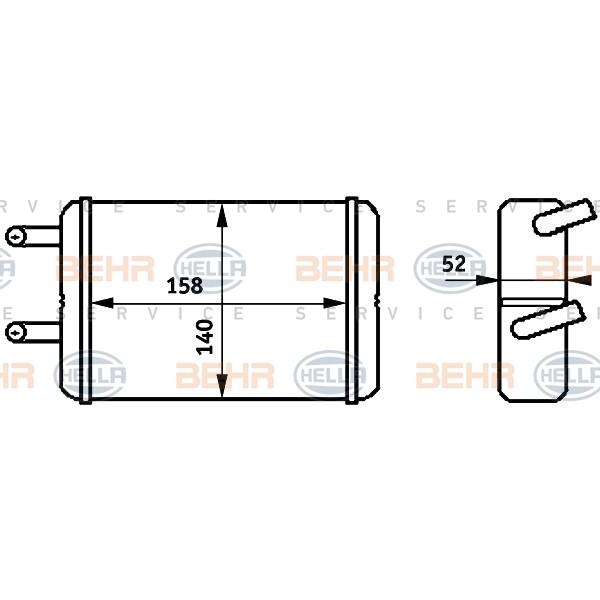 Слика на Ладник за парно BEHR HELLA SERVICE 8FH 351 313-331