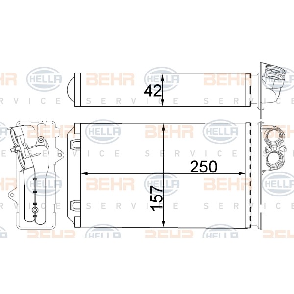 Слика на Ладник за парно BEHR HELLA SERVICE 8FH 351 511-514