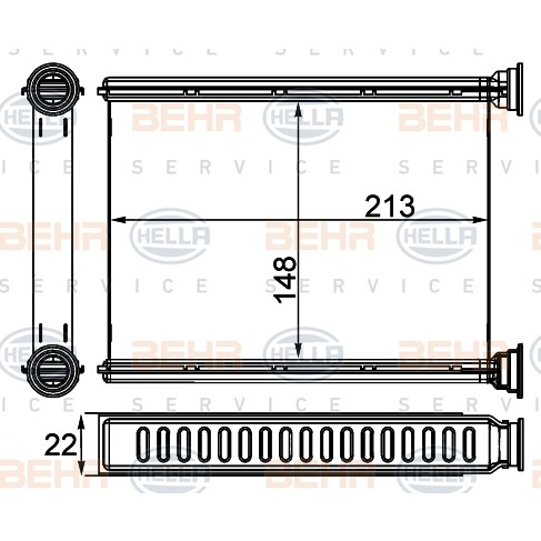 Слика на Ладник за парно BEHR HELLA SERVICE 8FH 351 511-604 за Nissan Cube (Z12) 1.5 dCi - 110 коњи дизел