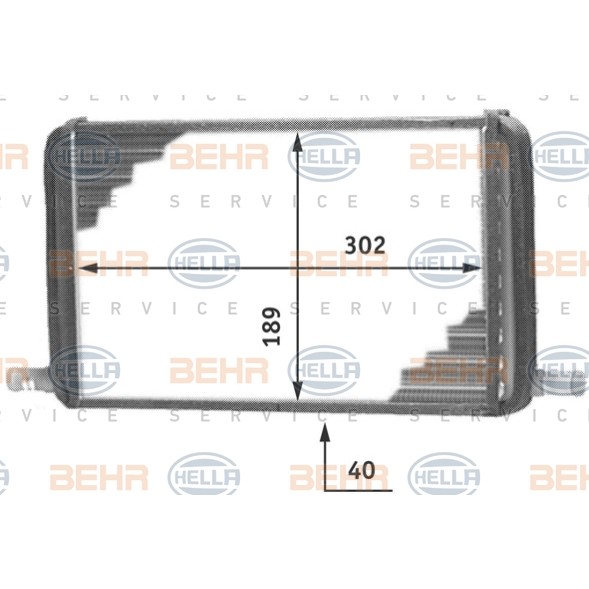 Слика на Ладник за парно BEHR HELLA SERVICE PREMIUM LINE 8FH 351 312-241 за камион MAN G 90 9.150 F,9.150 FL - 125 коњи дизел