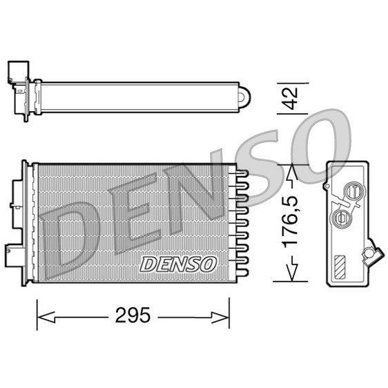 Слика на Ладник за парно DENSO DRR12022 за камион Iveco Eurocargo 100 E 21 K tector, 100 E 21 DK tector - 209 коњи дизел