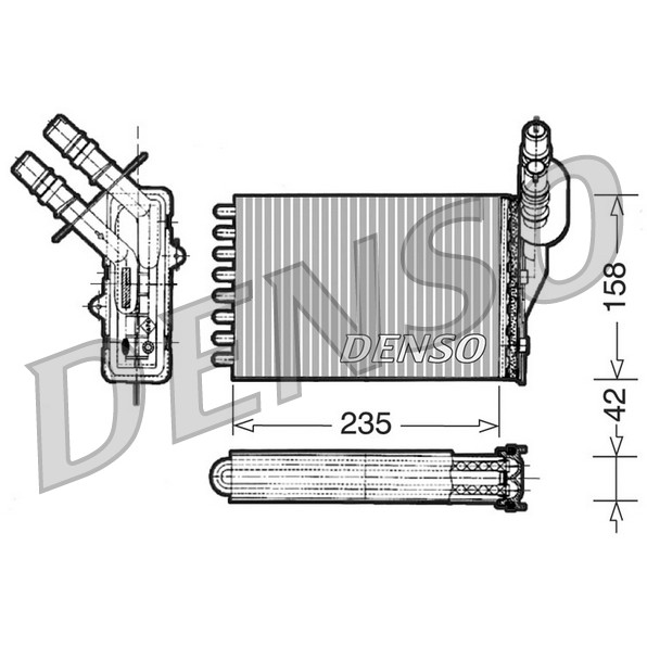 Слика на Ладник за парно DENSO DRR23001 за Renault Clio 2 1.4 16V (B/CB0L) - 95 коњи бензин