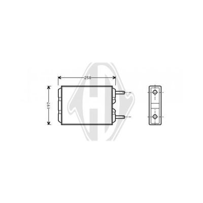 Слика на Ладник за парно DIEDERICHS Climate DCM1256 за Volvo 240 Break (P245) 2.1 - 107 коњи бензин