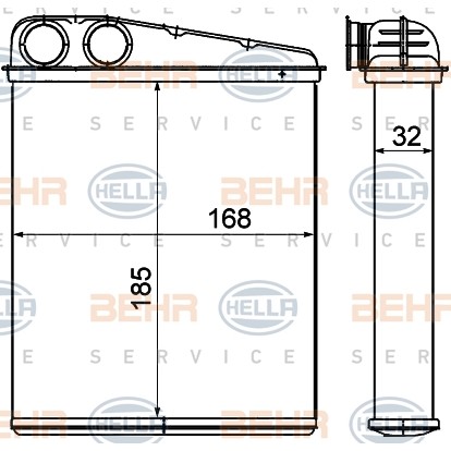 Слика на Ладник за парно HELLA 8FH 351 000-551 за Mini (F55) Cooper S - 192 коњи бензин