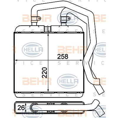 Слика на Ладник за парно HELLA 8FH 351 000-601 за камион Iveco Daily 2 Bus Box 29 L 10 V (ALJA43A2, ALJA42A2, ALJA41A2) - 95 коњи дизел