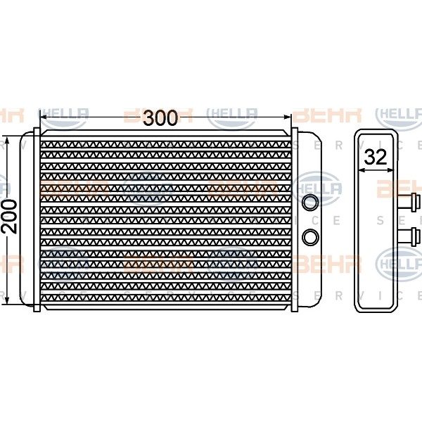 Слика на Ладник за парно HELLA 8FH 351 308-261 за Citroen Jumper BUS 230P 2.0  4x4 - 109 коњи бензин