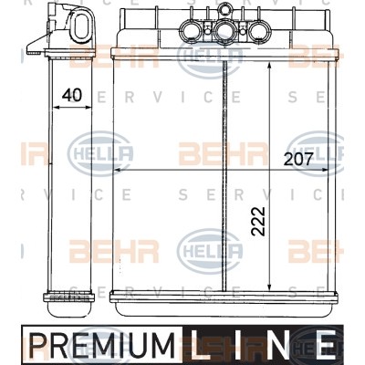 Слика на Ладник за парно HELLA BEHR  SERVICE  PREMIUM LINE 8FH 351 311-721