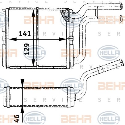 Слика на Ладник за парно HELLA BEHR  SERVICE  PREMIUM LINE 8FH 351 312-061