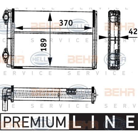 Слика на Ладник за парно HELLA BEHR  SERVICE  PREMIUM LINE 8FH 351 312-421 за камион MAN L2000 8.223 LAEC - 220 коњи дизел