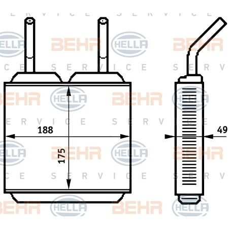 Слика на Ладник за парно HELLA BEHR  SERVICE  PREMIUM LINE 8FH 351 313-271